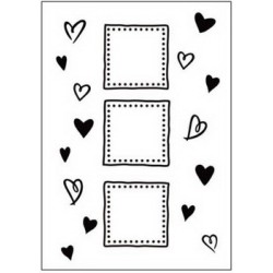 Embossing folder hearts frames (CTFD 3037)