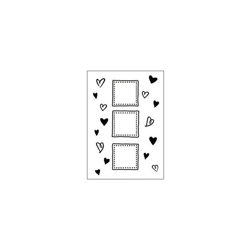 Embossing folder hearts frames (CTFD 3037)
