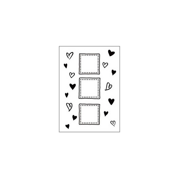 Embossing folder hearts frames (CTFD 3037)