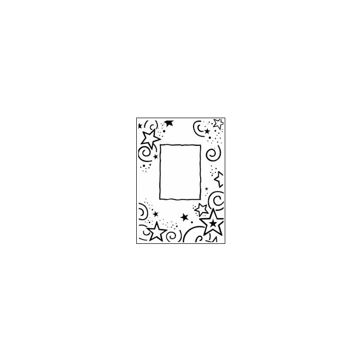 Embossing folder stars frame (CTFD 3031)