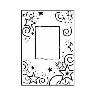 Embossing folder stars frame (CTFD 3031)
