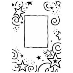 Embossing folder stars frame (CTFD 3031)