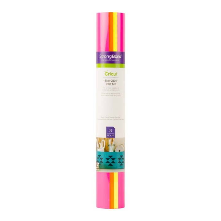 (2004561)Cricut Everyday Iron-On Neon Glow Stick Sampler 12x12 Inch