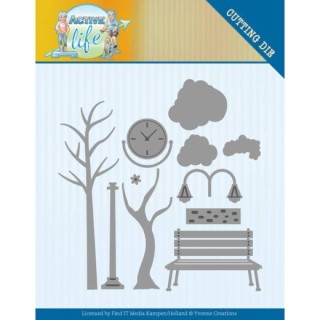 (YCD10193)Dies - Yvonne Creations - Active Life - Park Scenery