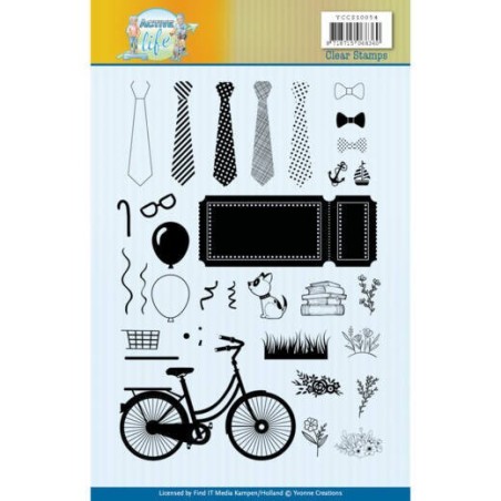 (YCCS10054)Clear Stamps - Yvonne Creations - Active Life