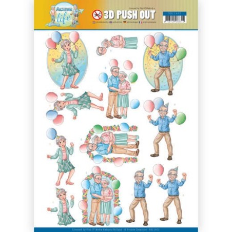 (SB10401)3D Pushout - Yvonne Creations - Active Life - Party Together