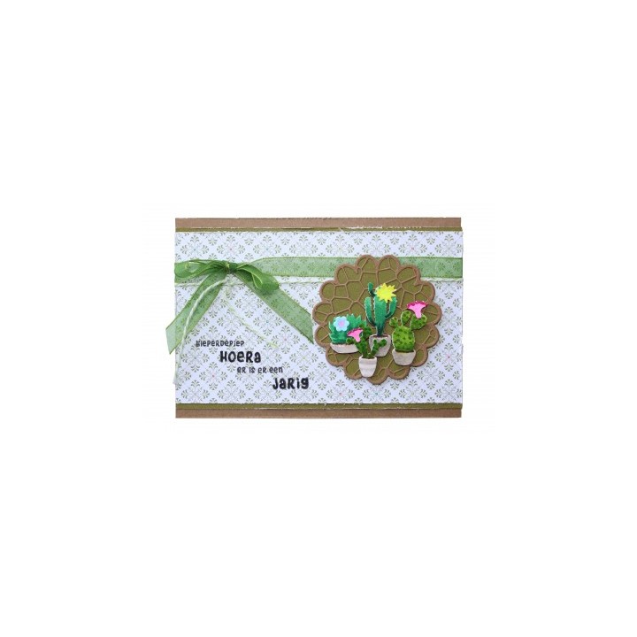 (6002/1416)Cutting embossing debossing dies blooming cactus
