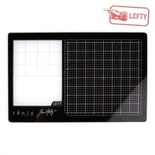 (2632E)Tonic Studios Tools - Travel Glass media mat (40,0x26,0cm) Left handed Tim Holtz