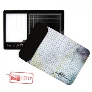 (2632E)Tonic Studios Tools - Travel Glass media mat (40,0x26,0cm) Left handed Tim Holtz