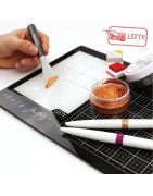 (2632E)Tonic Studios Tools - Travel Glass media mat (40,0x26,0cm) Left handed Tim Holtz