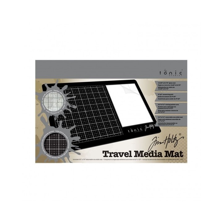 (2633E)Tonic Studios Tools - Travel Glass media mat (40,0x26,0cm) Tim Holtz