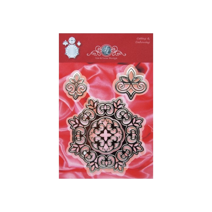 (1201/0060)Lin & Lene pochoir Set (2pcs) + 2 lâche