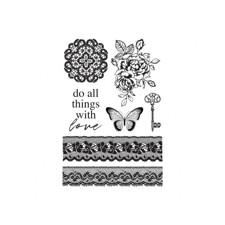(CS374)Kaisercraft • Clear stamp Lady like