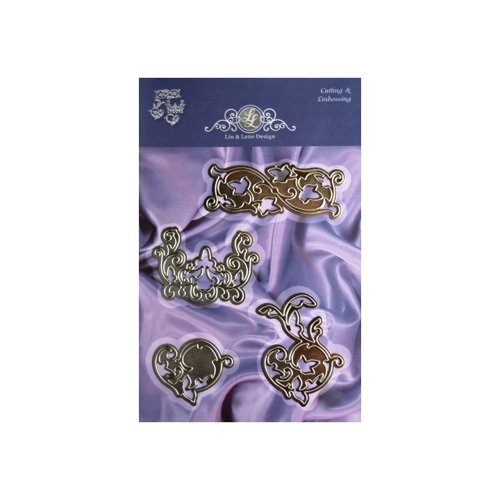 (1201/0063)Lin & Lene schablone 4x swirls