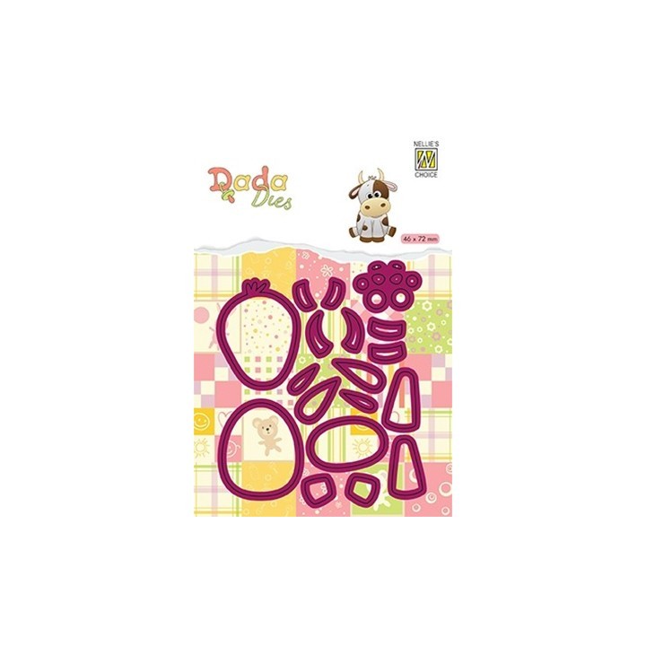 (DDD021)Nellie's Shape Dies DADA Farm animals Cow