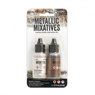 (TIM21254)Ranger • Tim Holtz alcohol ink metallic pearl & copper 2 x14ml