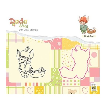 (DDCS016)Nellie's DADA Dies with stamp Wintertime Walk with my doll