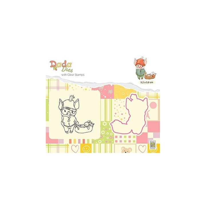 (DDCS016)Nellie's DADA Dies with stamp Wintertime Walk with my doll