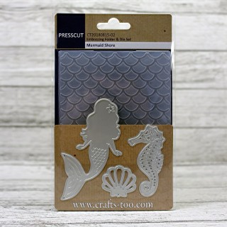 (CT20180815-02)Presscut Embossing Folder & Die Set - Mermaid Shore