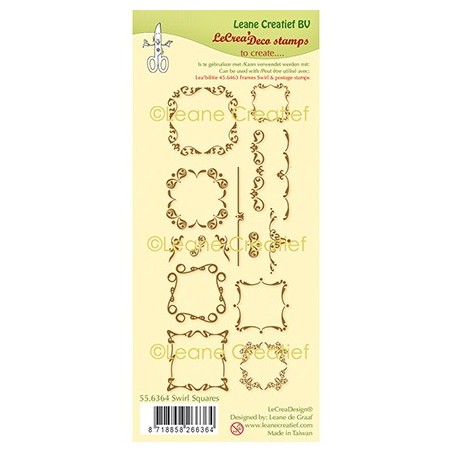 (55.6364)Clear Stamp Swirl Squares
