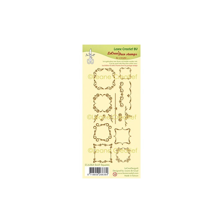 (55.6364)Clear Stamp Swirl Squares