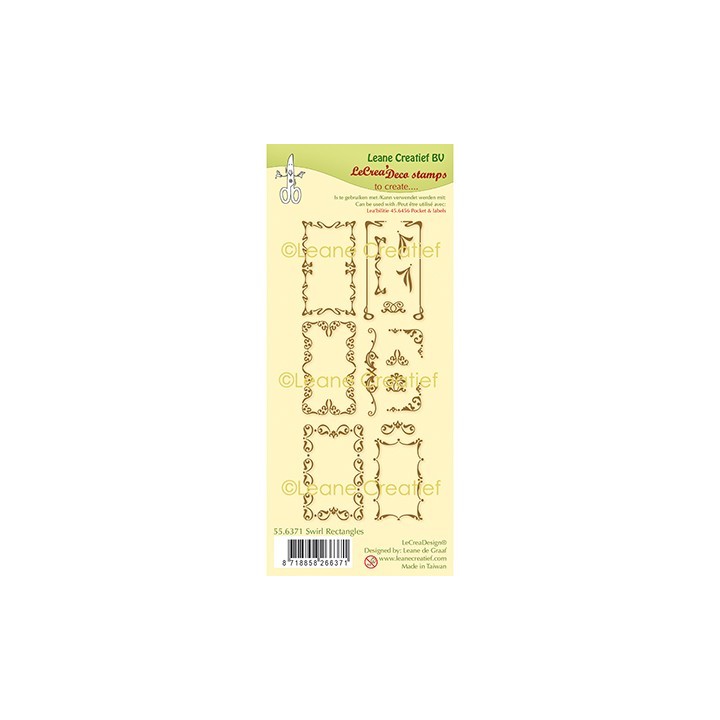 (55.6371)Clear Stamp Swirl Rectangles