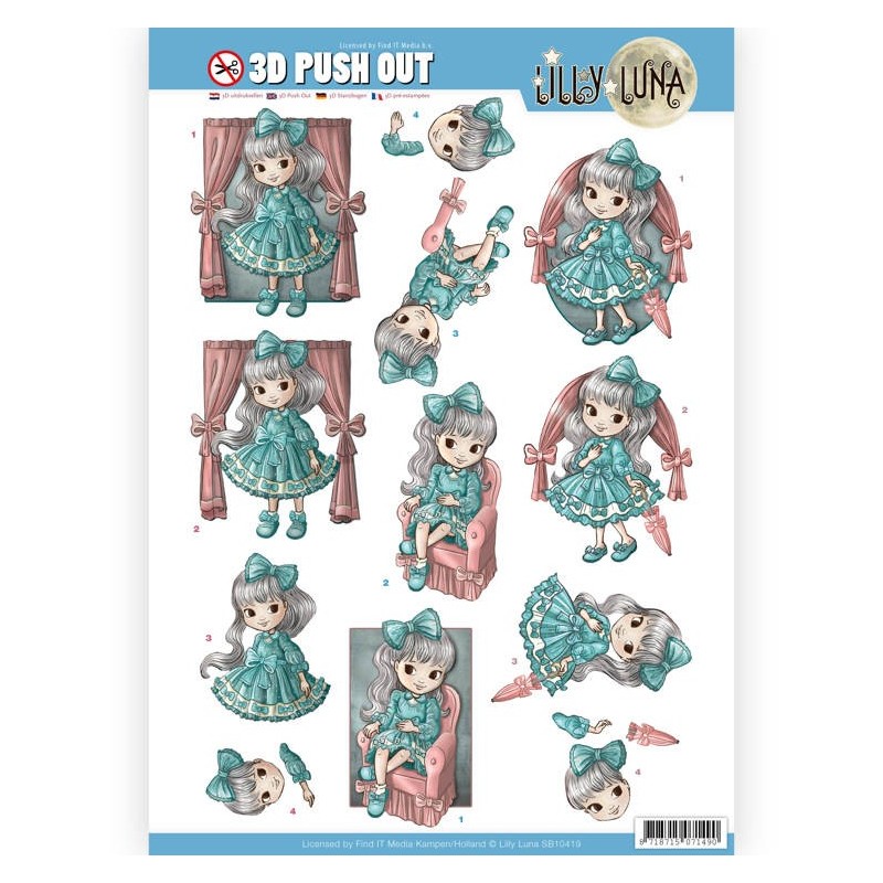 (SB10419)3D Pushout - Lilly Luna - Lovely Bows
