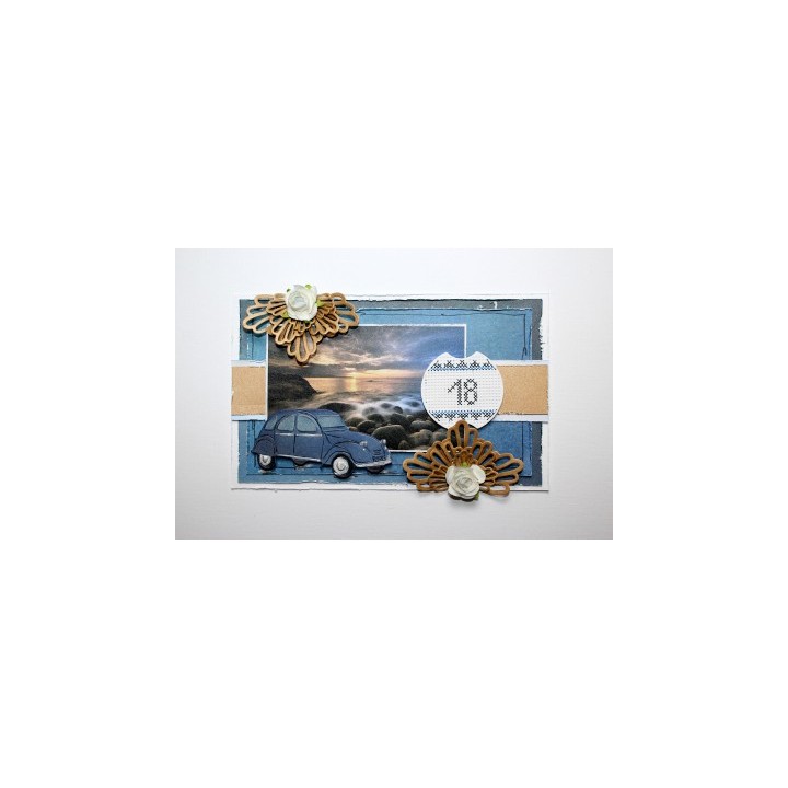 (6002/1430)Cutting debossing dies Dianthus flower