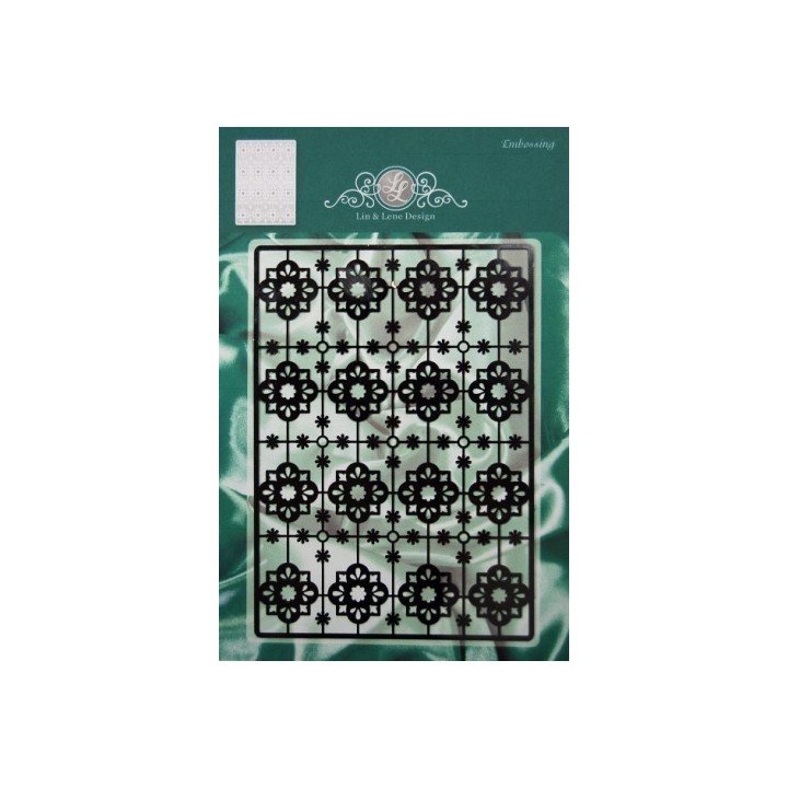 (1201/0050)Lin & Lene stencils achtergrond bloemen