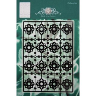 (1201/0050)Lin & Lene stencil background flowers