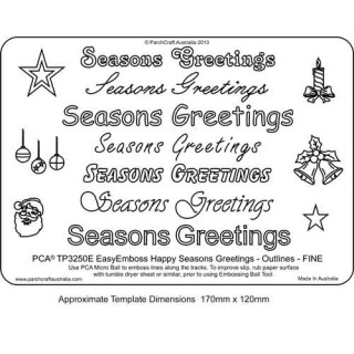 EMBOSSING EasyEmboss 'Seasons Greetings' Outlines - FINE