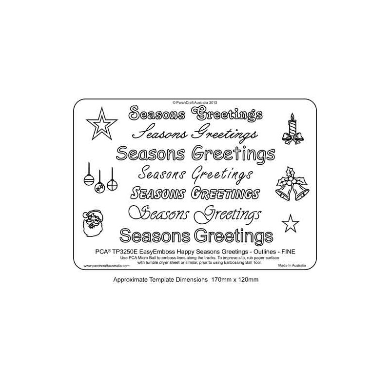 EMBOSSING EasyEmboss 'Seasons Greetings' Outlines - FINE