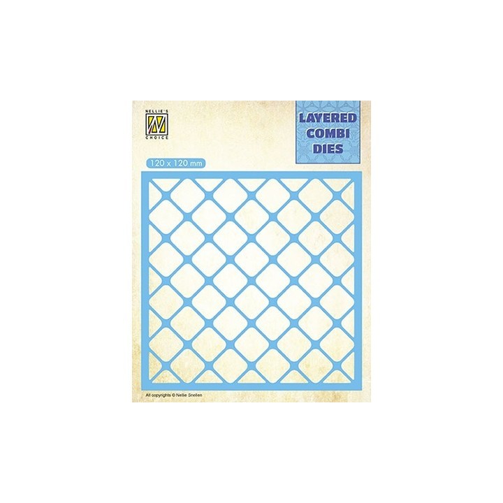(LCDSQ001)Nellie's Layered combi dies Square Layer A