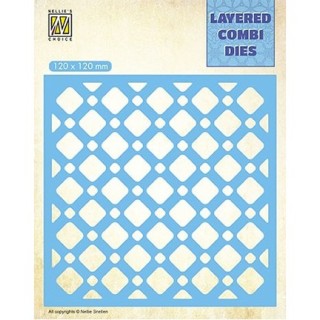 (LCDSQ002)Nellie's Layered combi dies Square Layer B