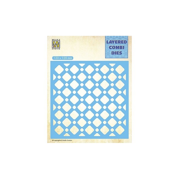(LCDSQ002)Nellie's Layered combi dies Square Layer B