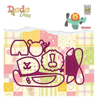 (DDD024)Nellie's Shape Dies DADA Lion in airplane