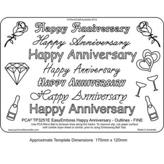 EMBOSSING EasyEmboss 'Happy Anniversary' Outlines - FINE