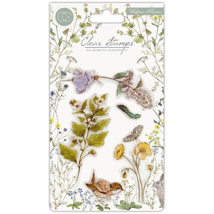 (CCSTMP005)Craft Consortium Wildflower Meadow Clear Stamps