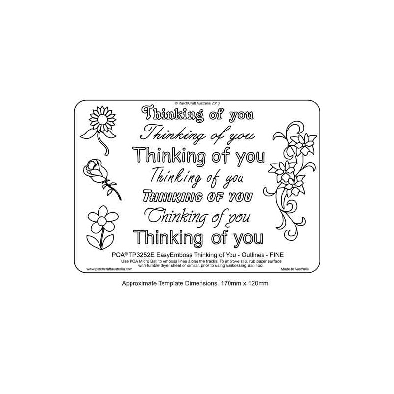 EMBOSSING EasyEmboss 'Thinking of You' Outlines - FINE