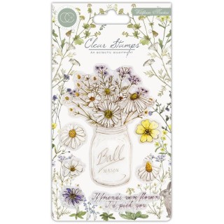 (CCSTMP006)Craft Consortium Wildflower Meadow Clear Stamps Fresh Cut