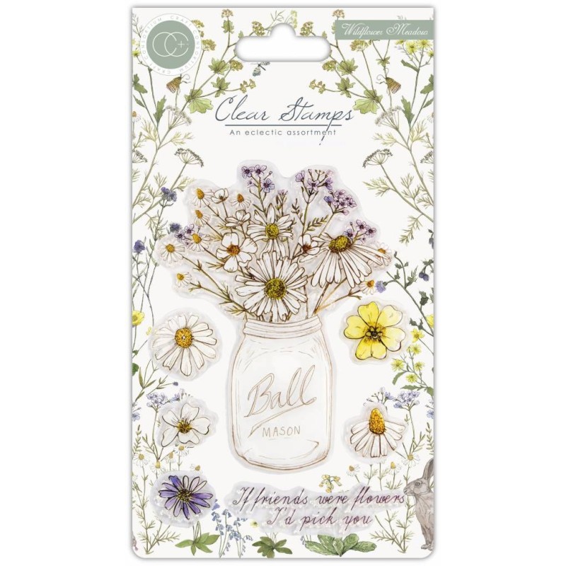 (CCSTMP006)Craft Consortium Wildflower Meadow Clear Stamps Fresh Cut