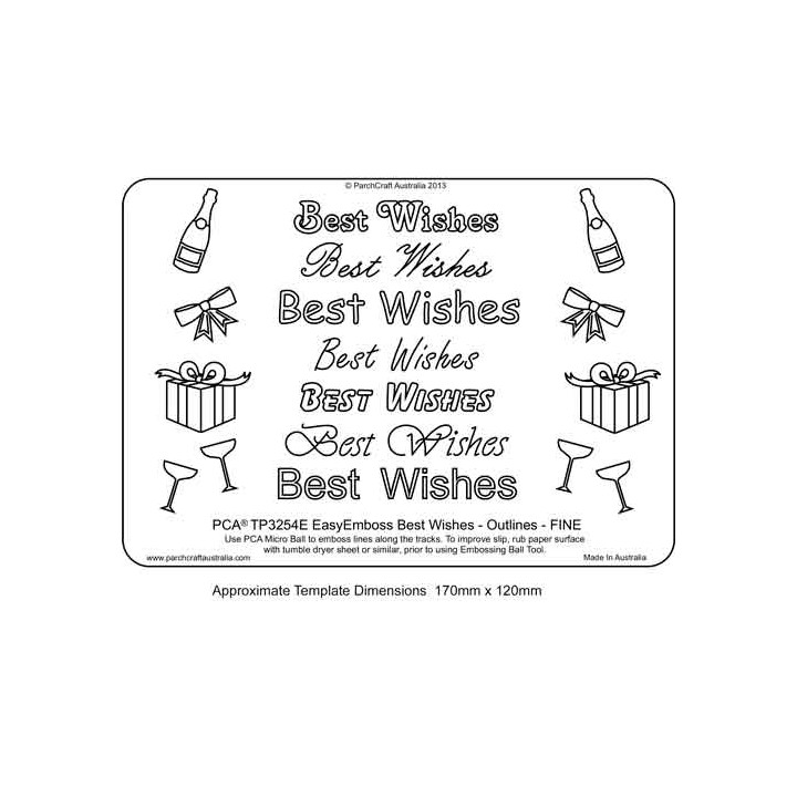 (TP3254E)EMBOSSING EasyEmboss 'Best Wishes' Outlines - FINE
