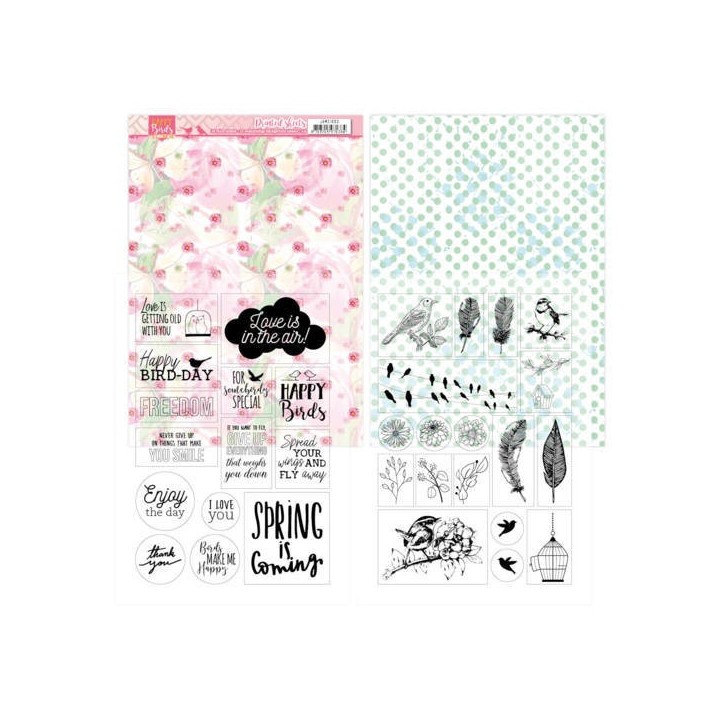 (JAMC1003)Mica Sheets - Jeanine's Art - Happy Birds