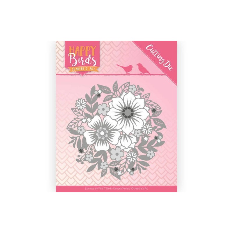 (JAD10084)Dies - Jeanine's Art - Happy Birds - The Circle of Flowers