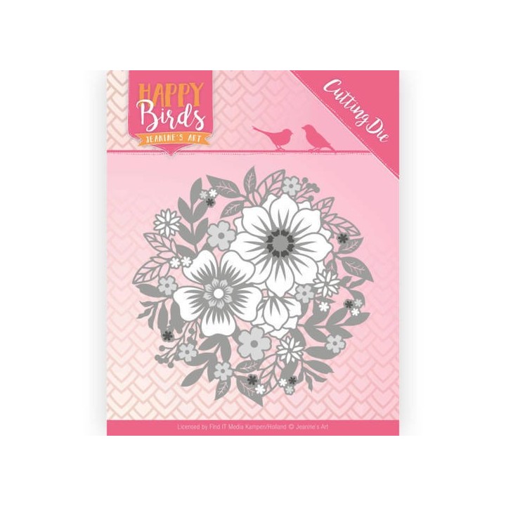 (JAD10084)Dies - Jeanine's Art - Happy Birds - The Circle of Flowers