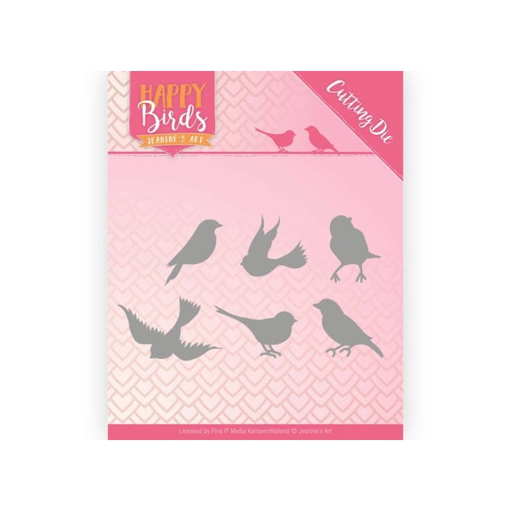 (JAD10090)Dies - Jeanine's Art - Happy Birds - Happy Birds