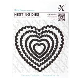 (XCU503407)Decorative dies - scalloped heart (5pcs)