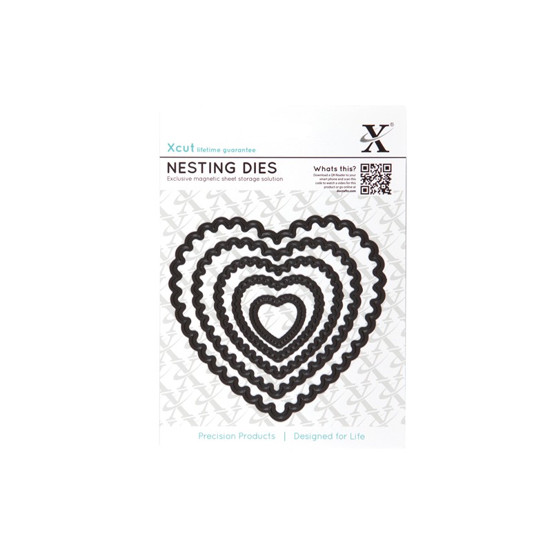 (XCU503407)Decorative dies - scalloped heart (5pcs)