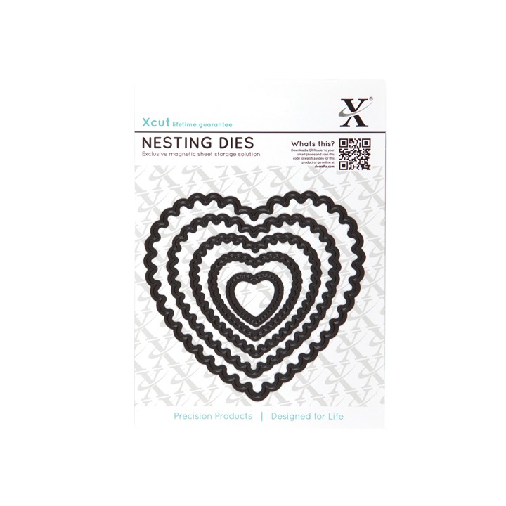 (XCU503407)Decorative dies - scalloped heart (5pcs)