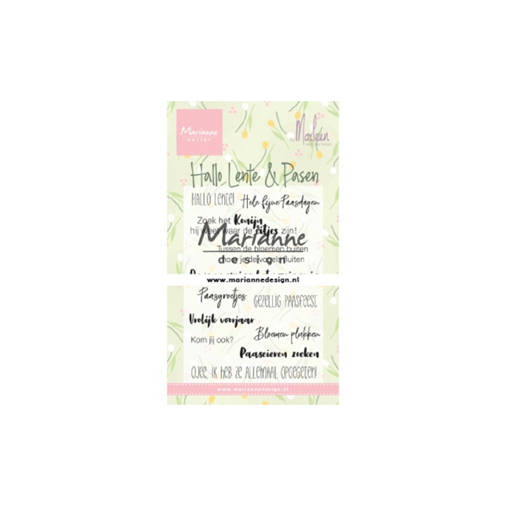 (CS1043)Clear stamp Marleen's Hallo Lente & Pasen
